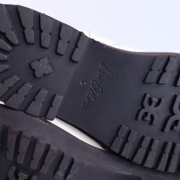 SAM EDELMAN Lenley Combat Boots Modern Ivory Chain Trim Lace Up Women's 6 - Picture 7 of 10